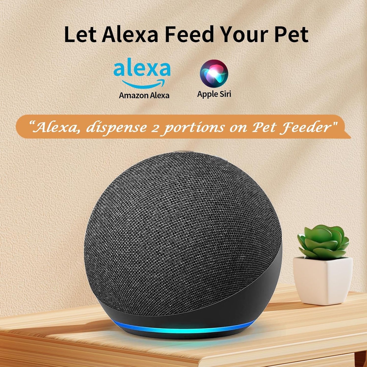 Automatic Cat Feeders with APP: Wifi Pet Dry Food Dispenser Compatible with Alexa & Echo,Smart Timed Auto Cat Feeder with Anti-Bite Power Cord for Cats, Dogs,Up to 10 Meals per Day(15 Cups